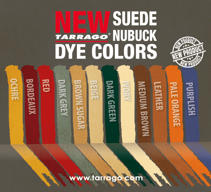 Color Chart Tarrago Suede Nubuck Dye 