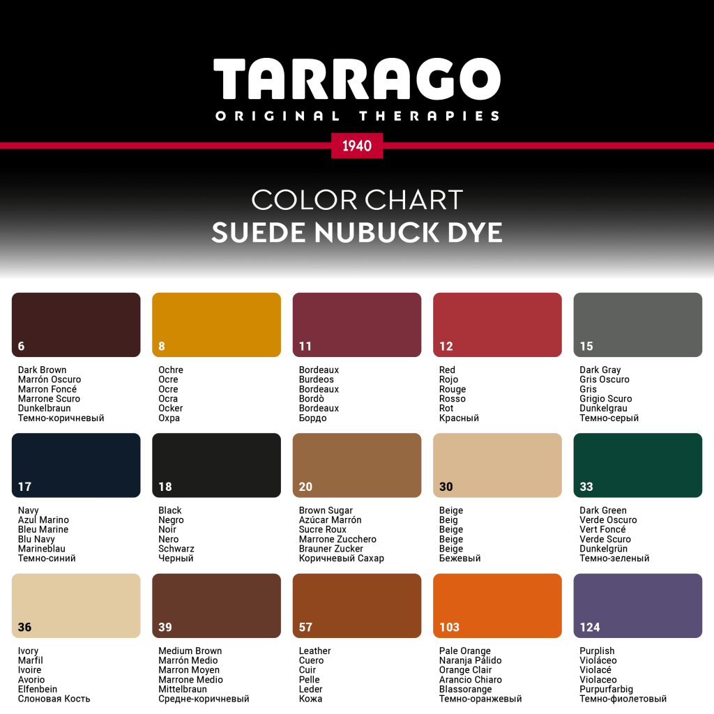 Ask us a color to dye your nubuck shoes We have it! - Tarrago