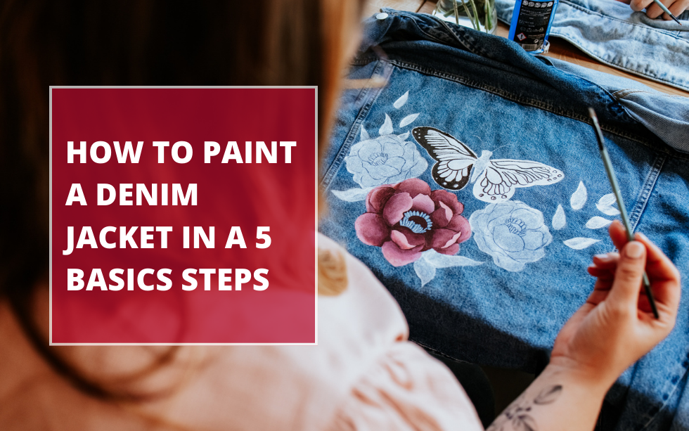 How To Paint a Denim Jacket with Acrylics STEP by STEP